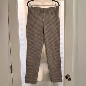Talbots Checked Ankle Pants in Black, White and Tan